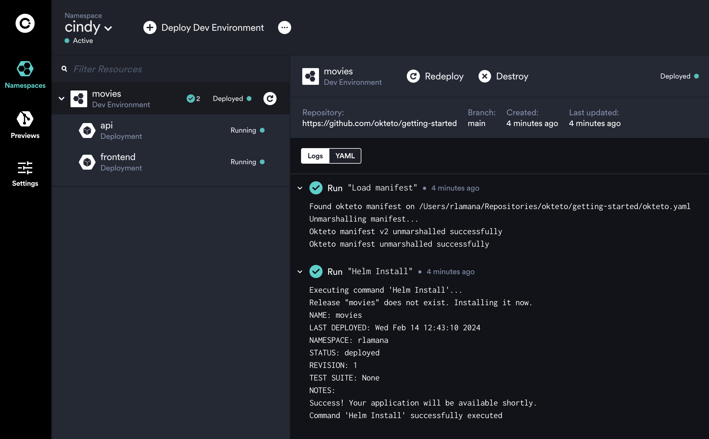 Movies Onboard Deploy